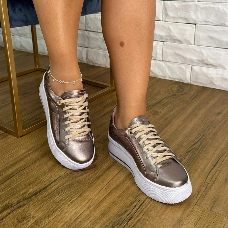 Tênis Easy Comfort Golden em Couro Legítimo