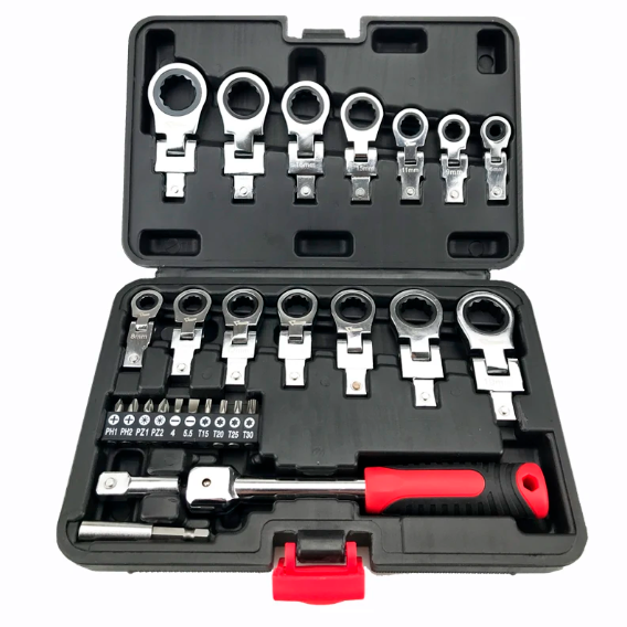 Kit 20 Peças Chave Catraca Flex Grip [RESOLVE TUDO]