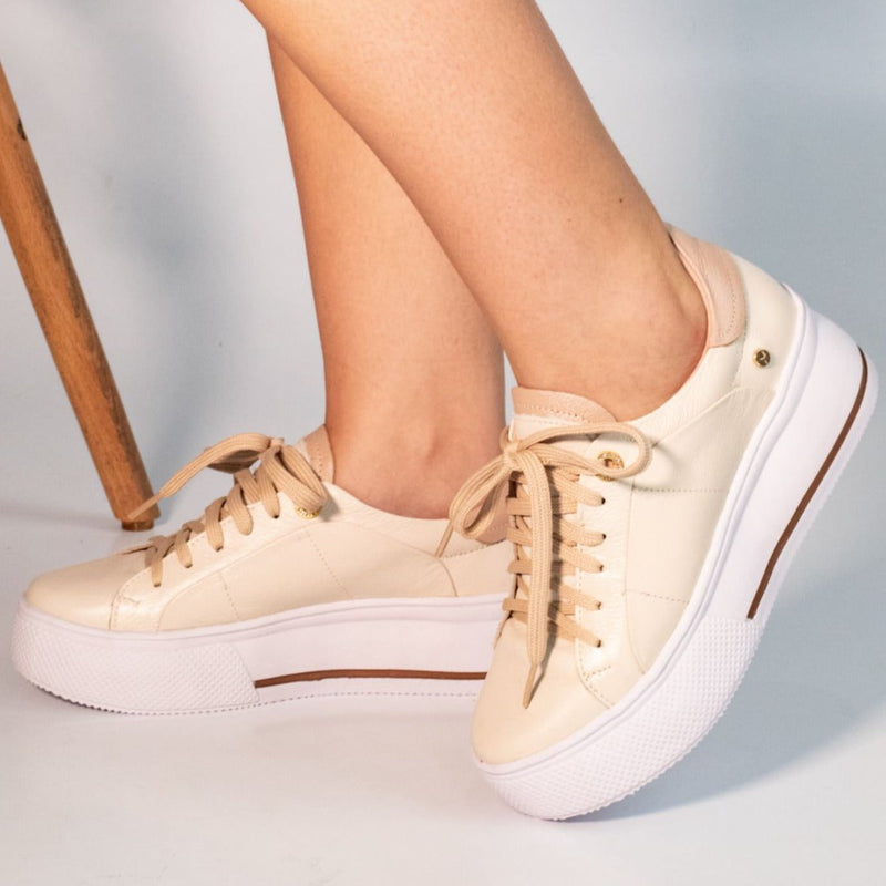 Tênis Easy Comfort Golden em Couro Legítimo