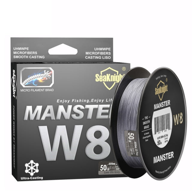 Linha de Pesca SeaKnight Brand W8 Multifilamento X8 Fios Trançados 150/300/500m  15-100LB