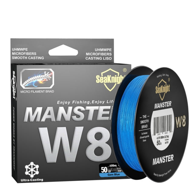 Linha de Pesca SeaKnight Brand W8 Multifilamento X8 Fios Trançados 150/300/500m  15-100LB