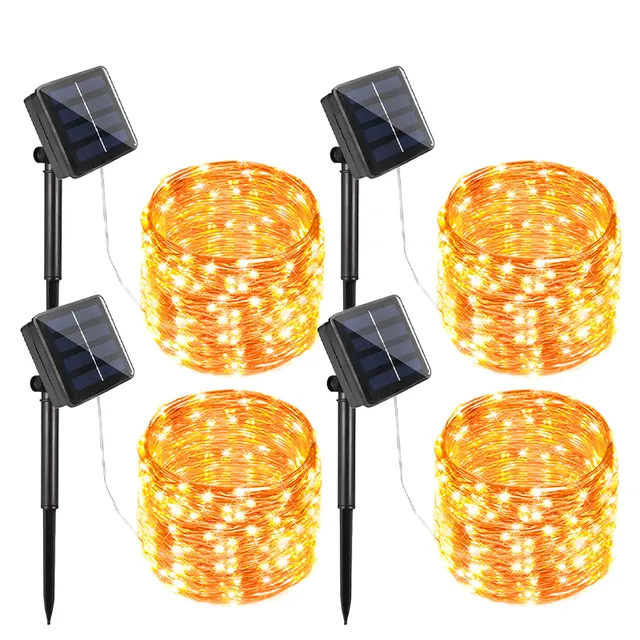 Pisca-Pisca de Natal Solar 8 Modos de Iluminação