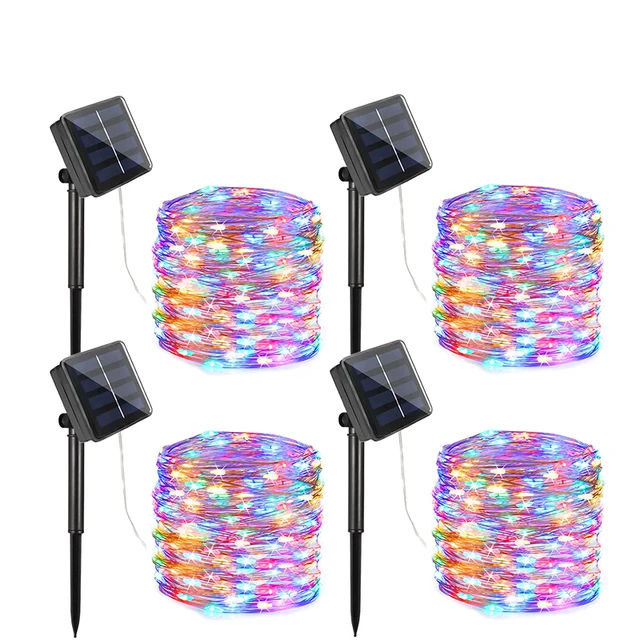 Pisca-Pisca de Natal Solar 8 Modos de Iluminação