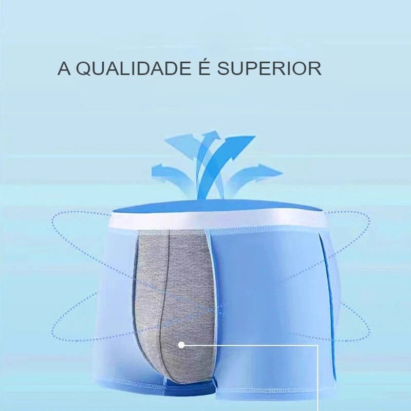 Cueca Boxer de Seda Gelada - [COMPRE 5, LEVE 10]