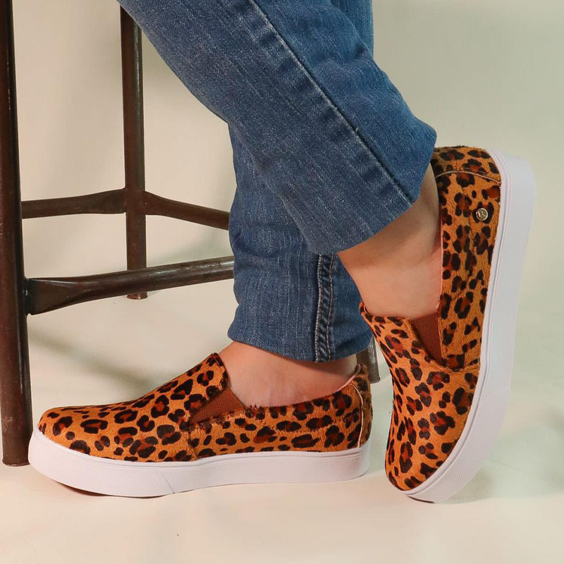 Tênis Iate Slip On Animal Print Onça