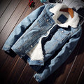 Jaqueta Jeans Overside Masculina Forroda em Lã