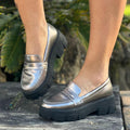 Mocassim Tratorado Feminino em Couro - Veagle
