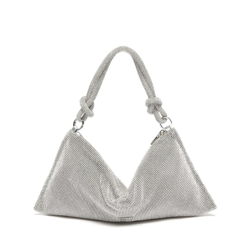 Bolsa Strass Charm Meia Lua Cristal