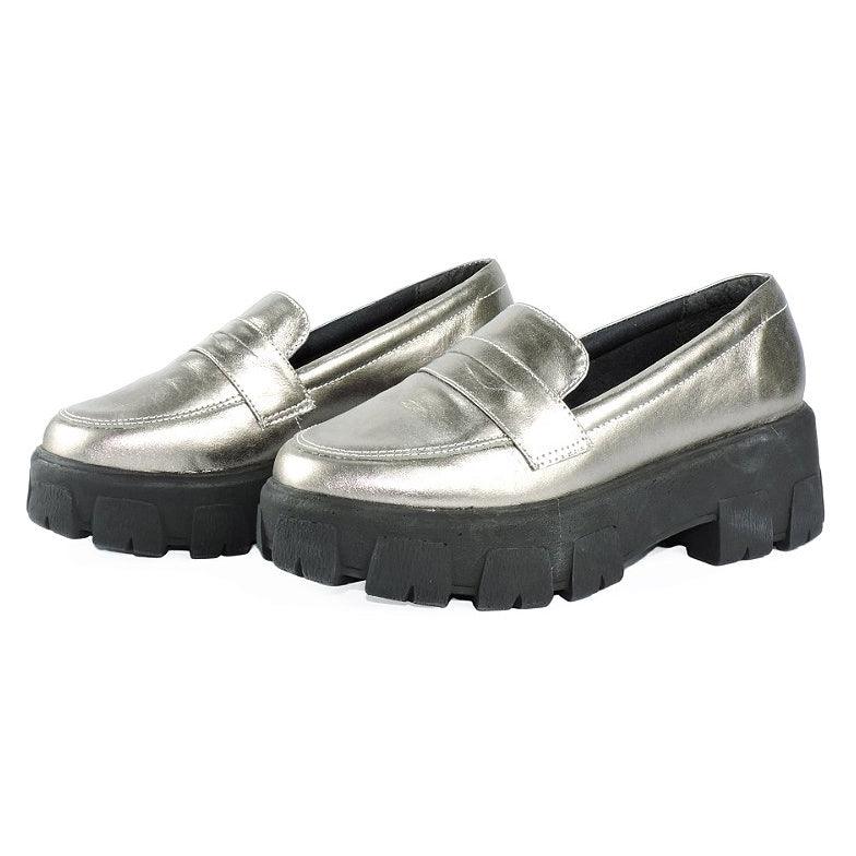 Mocassim Tratorado Feminino em Couro - Veagle